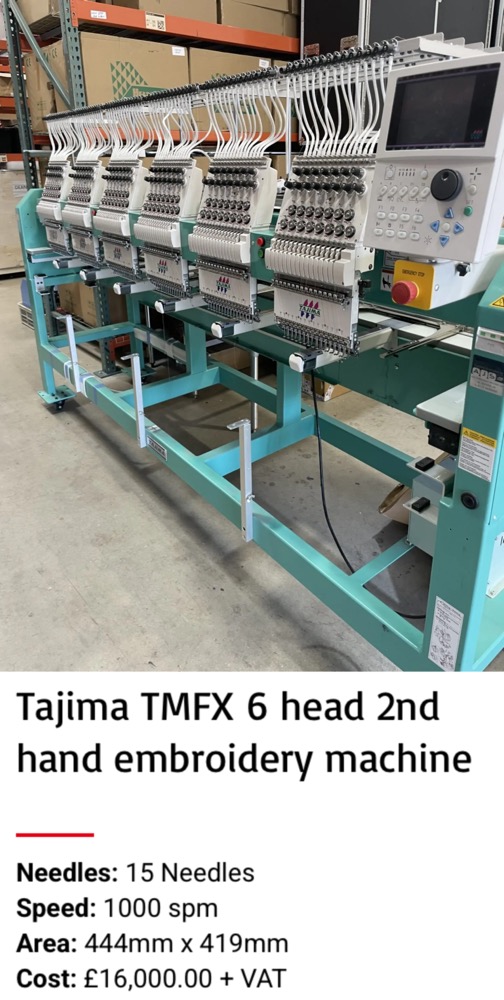 USED Tajima TMFX 6 head